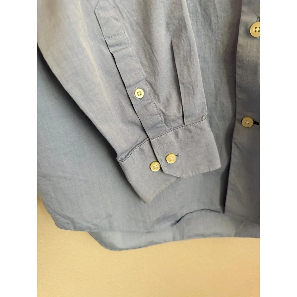 Banana Republic Button Down Mens Small Blue Excellent Slim Fit Stretch Shirt